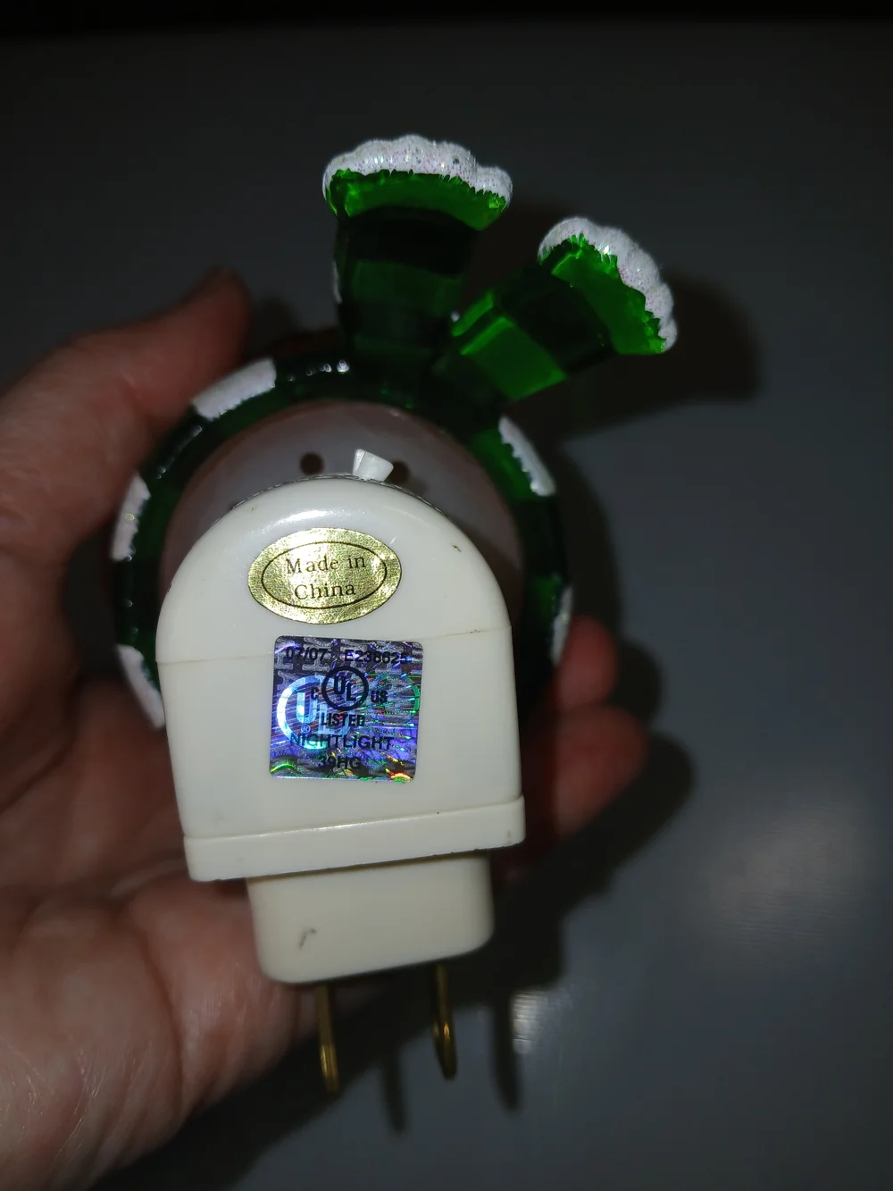 Halloween Pumpkin Plug-In Night Light with Green Scarf - Unknown Brand